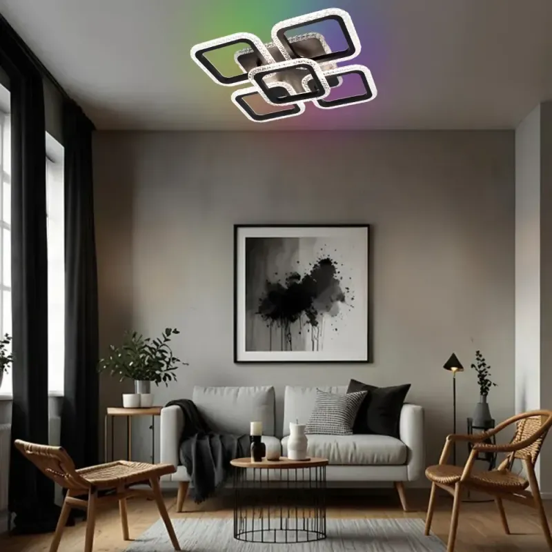 Люстра світлодіодна з пультом та додатком до телефону ROOM ICE RGB 6S 70 Вт SMART