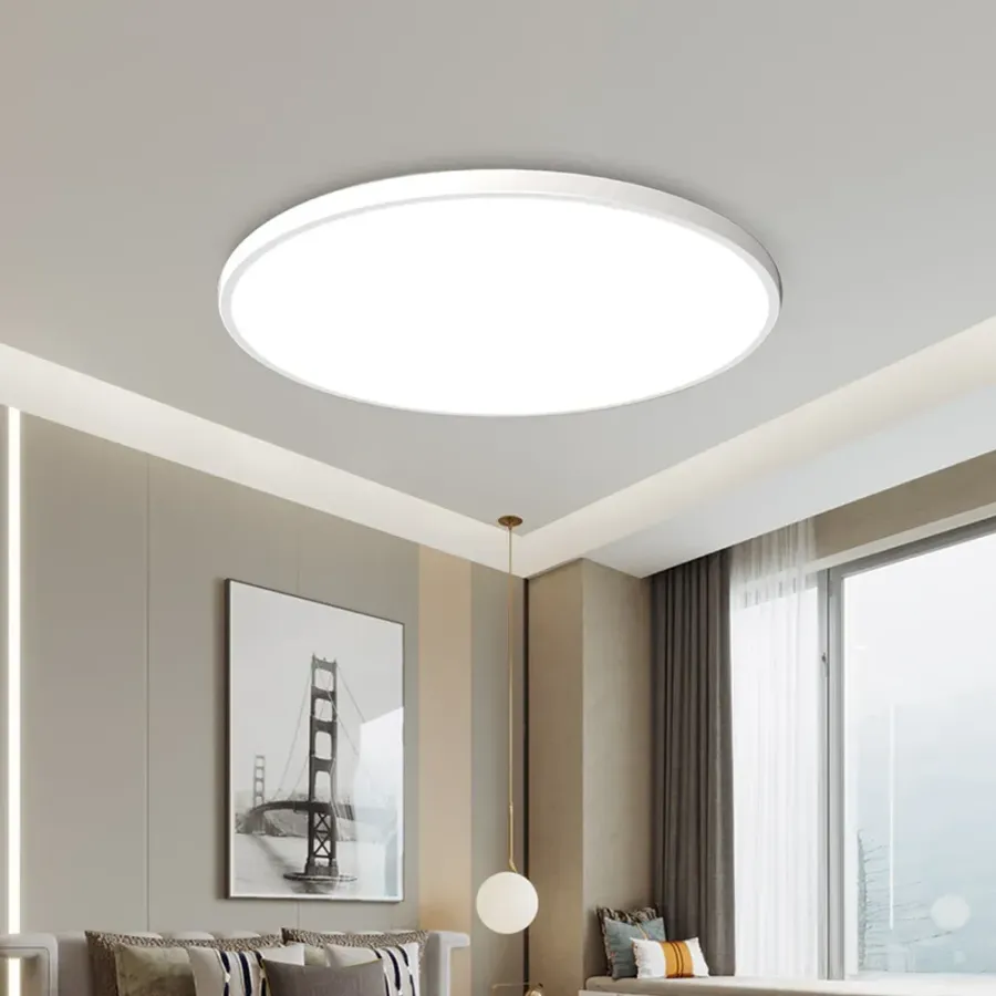 LED Світильник MOON Ø 45 см 70 Вт білий з срібним