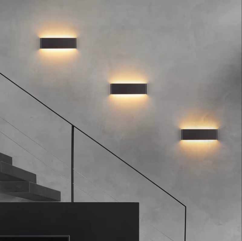 LED настінний світильник 30 см TRAFFIC 10W 4200K IP65 чорний вологозахищений