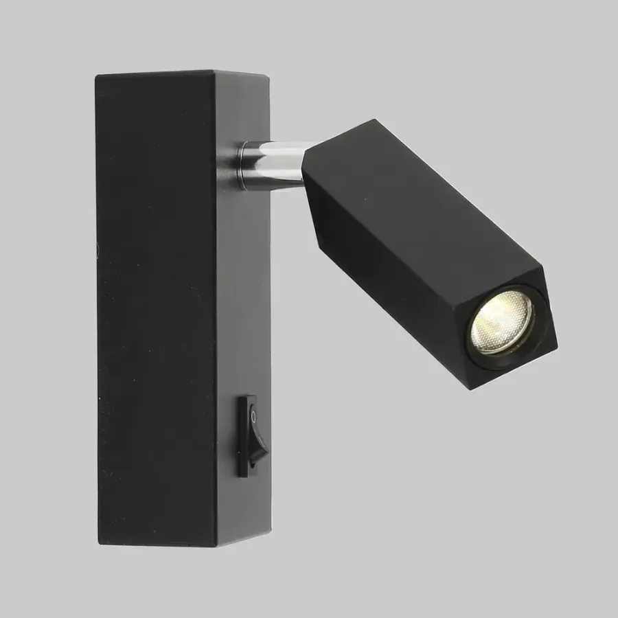 Світлодіодне бра із направляючим світлом SIMPLE 3W-S чорного кольору