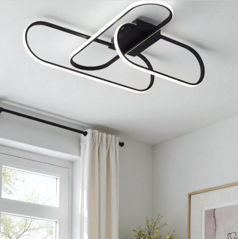 Smart-світильники чорний SKYLER-3D з пультом керування 90W