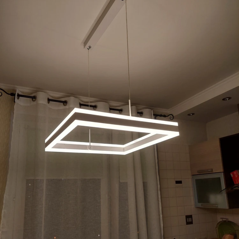 Люстра підвісна світлодіодна з пультом STELLA 100W WHITE біла
