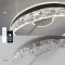 Стельова люстра Stella c ice 90w біла з прозорими кристалами, пультом та додатком для телефону