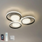 Люстра світлодіодна з пультом кругла ALMAZ 90W 6R чорно-біла
