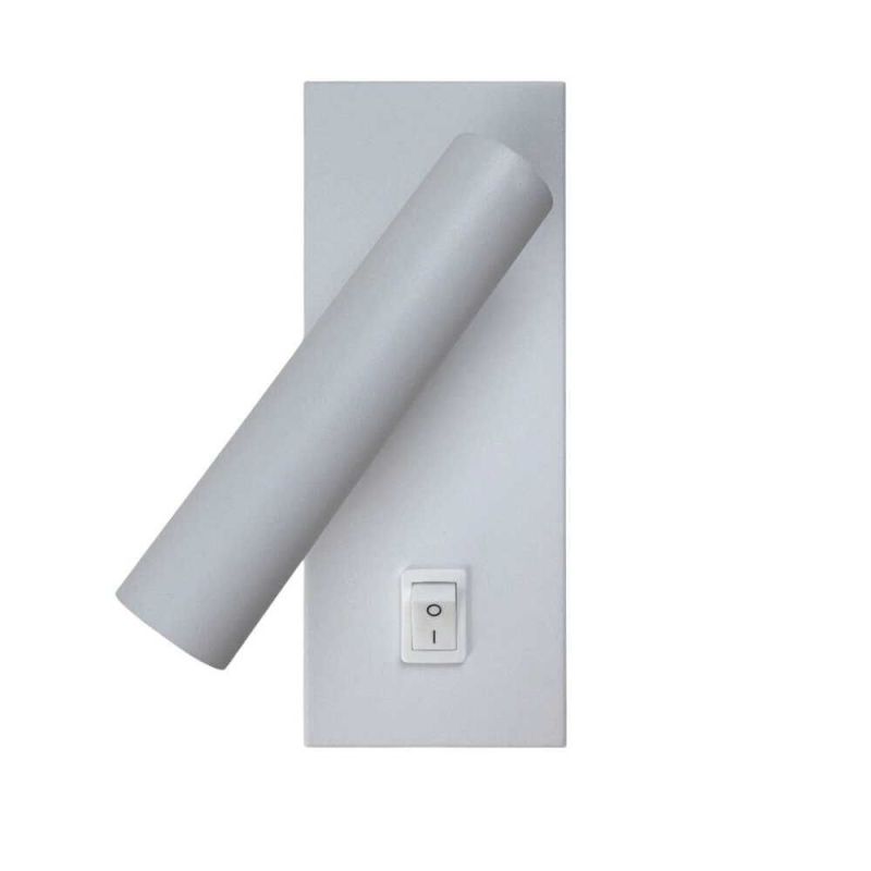 LED настінний світильник BITRIX-H 3W 4200K IP20 білий з вимикачем на корпусі