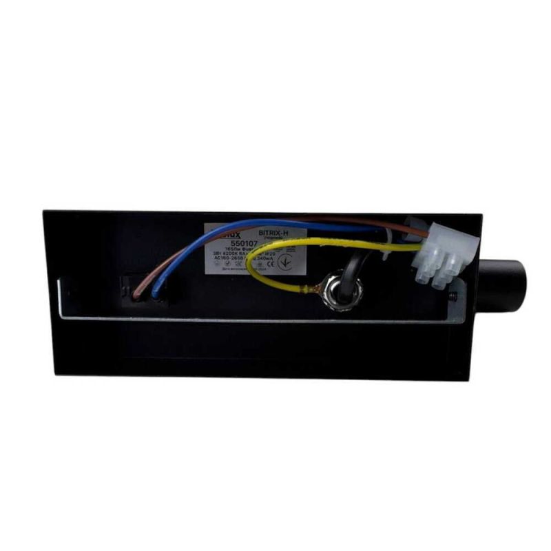 LED настінний світильник BITRIX-H 3W 4200K IP20 чорний з вимикачем на корпусі