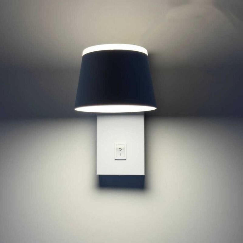 LED настінний світильник CROCUS-R 8W 4200K IP20 білий з вимикачем на корпусі