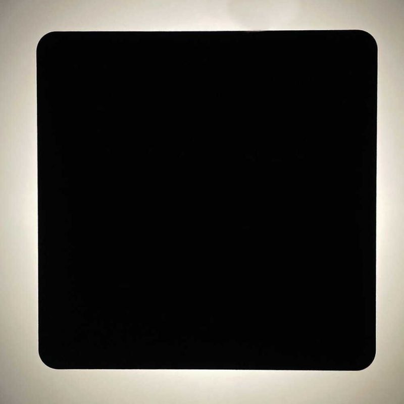 LED настінний світильник 16.5 см DALLAS 12W 4200K IP65 чорний вологозахищений