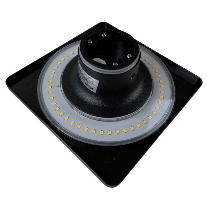 LED настінний світильник 16.5 см DALLAS 12W 4200K IP65 чорний вологозахищений