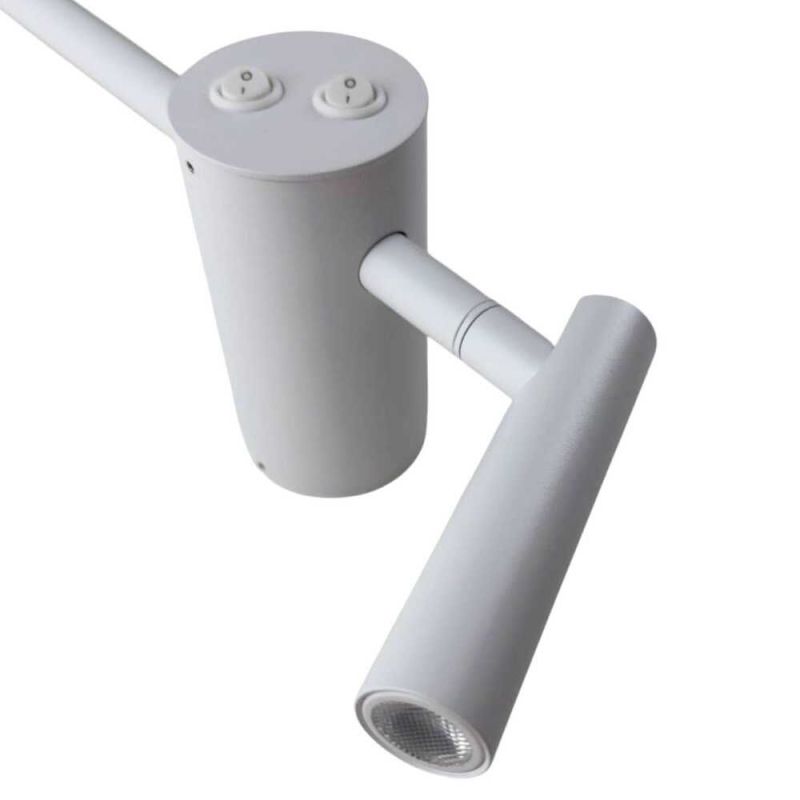 LED настінний світильник POINTER-P 8W 4200K 50 см IP20 білий з вимикачем на корпусі