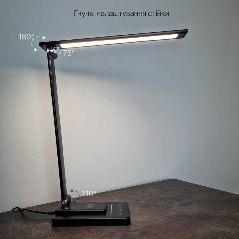 Настільна світлодіодна лампа SLIM 8W 3000-6500К срібний