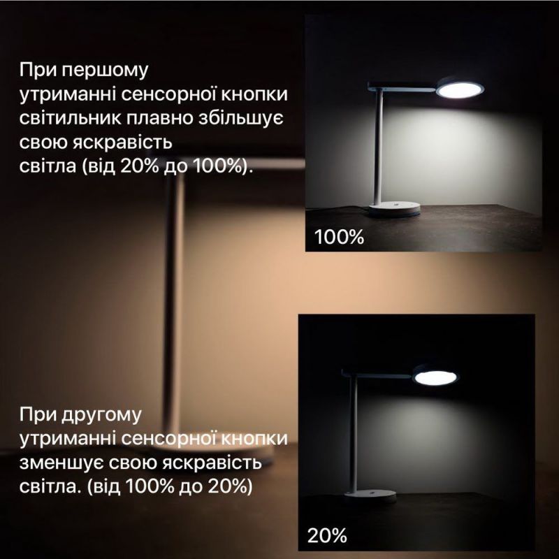 Настільна світлодіодна лампа TEO 10W 4200К білий