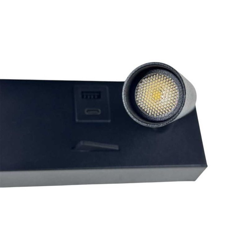 LED настінний світильник UMBRELLA USB+TYPE-C  3W 4200K IP20 чорний