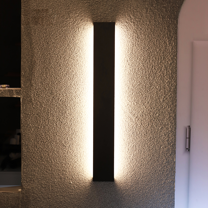 LED настінний світильник 60 см TRAFFIC 20W 4200K IP65 чорний вологозахищений