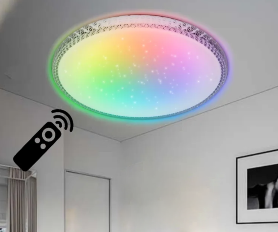 RGB смарт світильник з пультом CRYSTAL Ø 40 см зоряне небо 60W RGB