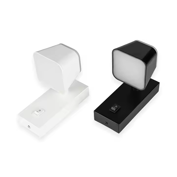 LED настінний світильник CROCUS-S 8W 4200K IP20 чорний з вимикачем на корпусі
